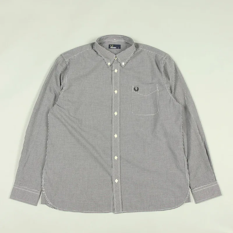 Fred Perry Gingham Shirt - Black